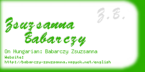 zsuzsanna babarczy business card